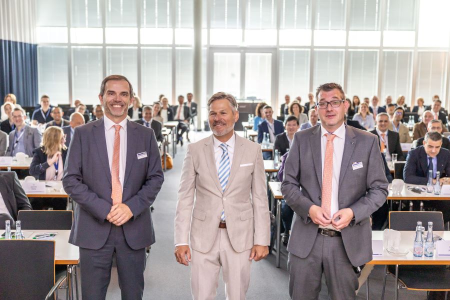 Happy hosts: Head of Marketing Dr. Axel Bernecker, VOCO Managing Director Olaf Sauerbier and event organiser Dr. Matthias Mehring (from left to right).  Photo: VOCO and KL Photography Kevin Lammers